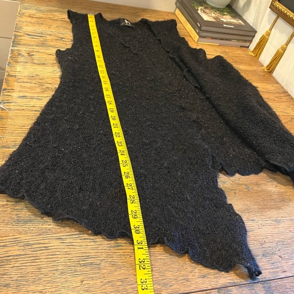 ❣️L’ANGELAINE – Black Wool & Kid Mohair Knit Vest (P/M) - Picture 11 of 11